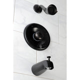 NuWave KB8635DFL Single-Handle 3-Hole Wall Mount Tub and Shower Faucet, Oil Rubbed Bronze