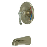 Royale KB8637FLTO Single-Handle 2-Hole Wall Mount Tub and Shower Faucet Tub Only, Brushed Nickel/Polished Chrome