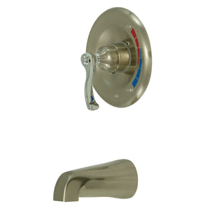 Royale KB8637FLTO Single-Handle 2-Hole Wall Mount Tub and Shower Faucet Tub Only, Brushed Nickel/Polished Chrome