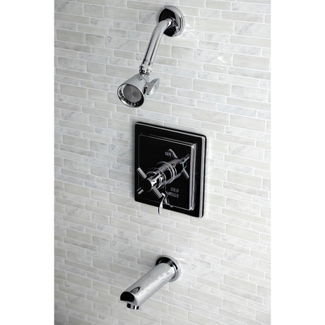 KB86510DX Single-Handle 3-Hole Wall Mount Tub and Shower Faucet, Polished Chrome