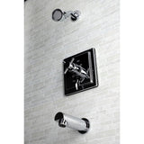 KB86510DX Single-Handle 3-Hole Wall Mount Tub and Shower Faucet, Polished Chrome