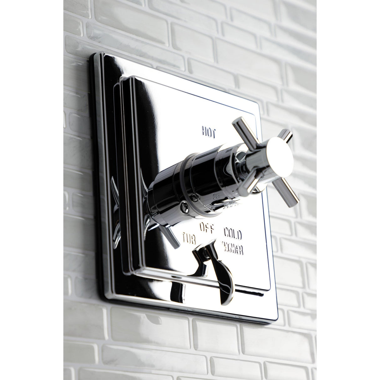 KB86510DX Single-Handle 3-Hole Wall Mount Tub and Shower Faucet, Polished Chrome