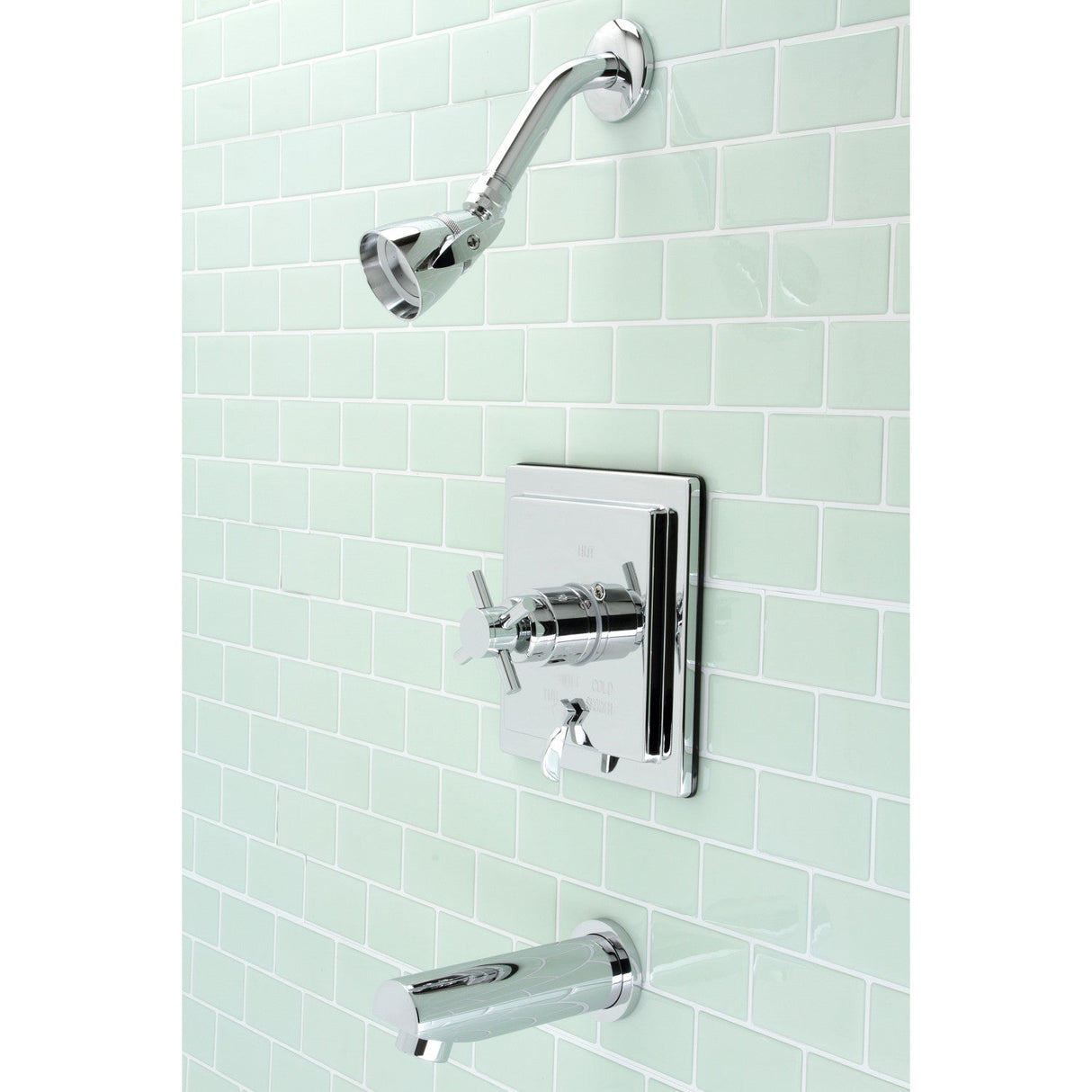 KB86510DX Single-Handle 3-Hole Wall Mount Tub and Shower Faucet, Polished Chrome