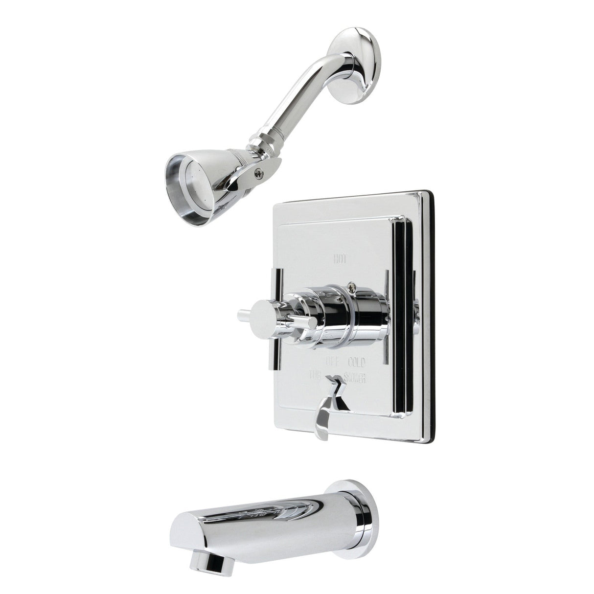 KB86510DX Single-Handle 3-Hole Wall Mount Tub and Shower Faucet, Polished Chrome