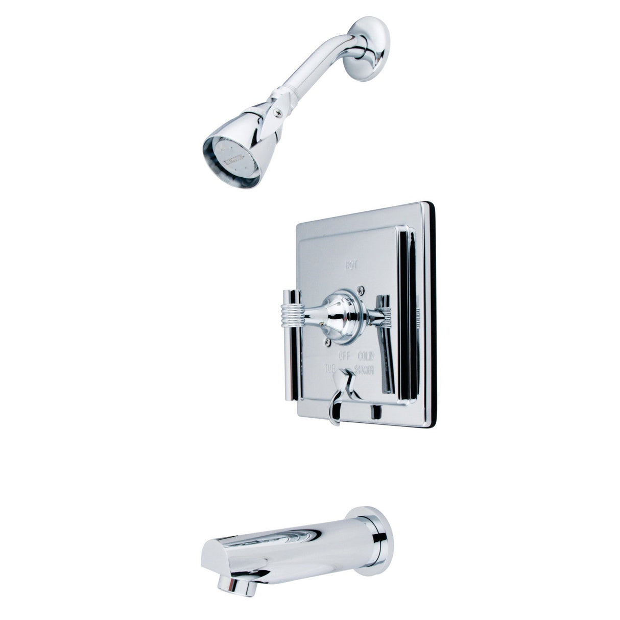 Milano KB86510ML Single-Handle 3-Hole Wall Mount Tub and Shower Faucet, Polished Chrome