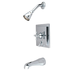 English Vintage KB86514BX Single-Handle 3-Hole Wall Mount Tub and Shower Faucet, Polished Chrome