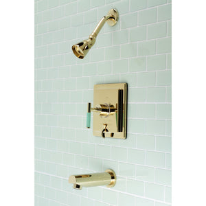 Kaiser KB86520CKL Single-Handle 3-Hole Wall Mount Tub and Shower Faucet, Polished Brass