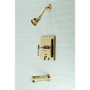 Kaiser KB86520CKL Single-Handle 3-Hole Wall Mount Tub and Shower Faucet, Polished Brass