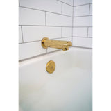 Claremont KB86520CQL Single-Handle 3-Hole Wall Mount Tub and Shower Faucet, Polished Brass