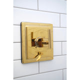 Claremont KB86520CQL Single-Handle 3-Hole Wall Mount Tub and Shower Faucet, Polished Brass