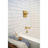 Claremont KB86520CQL Single-Handle 3-Hole Wall Mount Tub and Shower Faucet, Polished Brass
