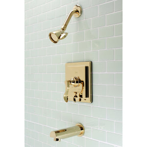 KB86520DFL Single-Handle 3-Hole Wall Mount Tub and Shower Faucet, Polished Brass