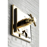 KB86520DX Single-Handle 3-Hole Wall Mount Tub and Shower Faucet, Polished Brass