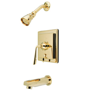 Silver Sage KB86520ZL Single-Handle 3-Hole Wall Mount Tub and Shower Faucet, Polished Brass