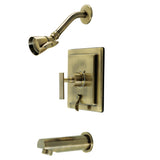 Manhattan KB86530CML Single-Handle 3-Hole Wall Mount Tub and Shower Faucet, Antique Brass
