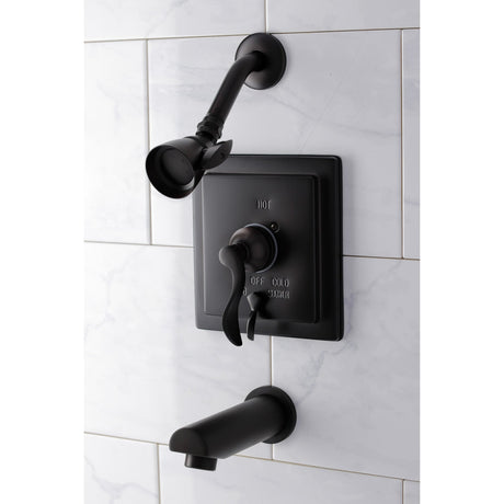 KB86550DFL Single-Handle 3-Hole Wall Mount Tub and Shower Faucet, Oil Rubbed Bronze