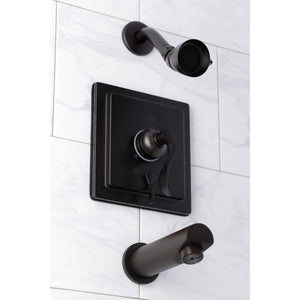 KB86550DFL Single-Handle 3-Hole Wall Mount Tub and Shower Faucet, Oil Rubbed Bronze