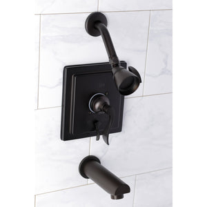 KB86550DFL Single-Handle 3-Hole Wall Mount Tub and Shower Faucet, Oil Rubbed Bronze