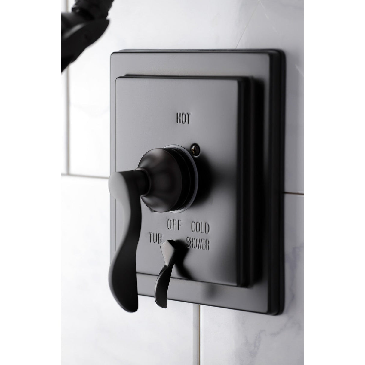 KB86550DFL Single-Handle 3-Hole Wall Mount Tub and Shower Faucet, Oil Rubbed Bronze