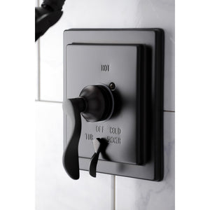 KB86550DFL Single-Handle 3-Hole Wall Mount Tub and Shower Faucet, Oil Rubbed Bronze