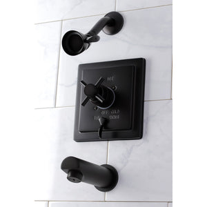 KB86550DX Single-Handle 3-Hole Wall Mount Tub and Shower Faucet, Oil Rubbed Bronze
