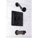 KB86550DX Single-Handle 3-Hole Wall Mount Tub and Shower Faucet, Oil Rubbed Bronze