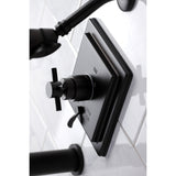 KB86550DX Single-Handle 3-Hole Wall Mount Tub and Shower Faucet, Oil Rubbed Bronze