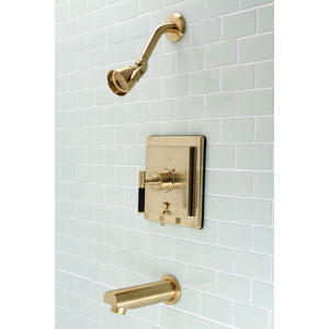 Kaiser KB86570CKL Single-Handle 3-Hole Wall Mount Tub and Shower Faucet, Brushed Brass