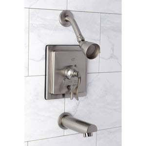 KB86580DFL Single-Handle 3-Hole Wall Mount Tub and Shower Faucet, Brushed Nickel