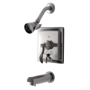 KB86580DFL Single-Handle 3-Hole Wall Mount Tub and Shower Faucet, Brushed Nickel