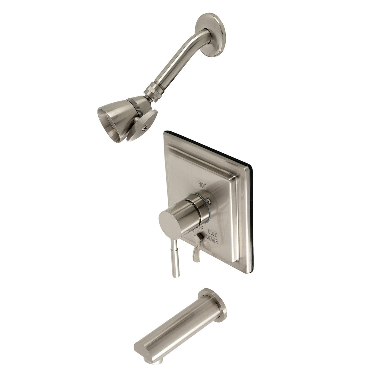KB86580DLT Single-Handle 3-Hole Wall Mount Tub and Shower Faucet Trim Only, Brushed Nickel