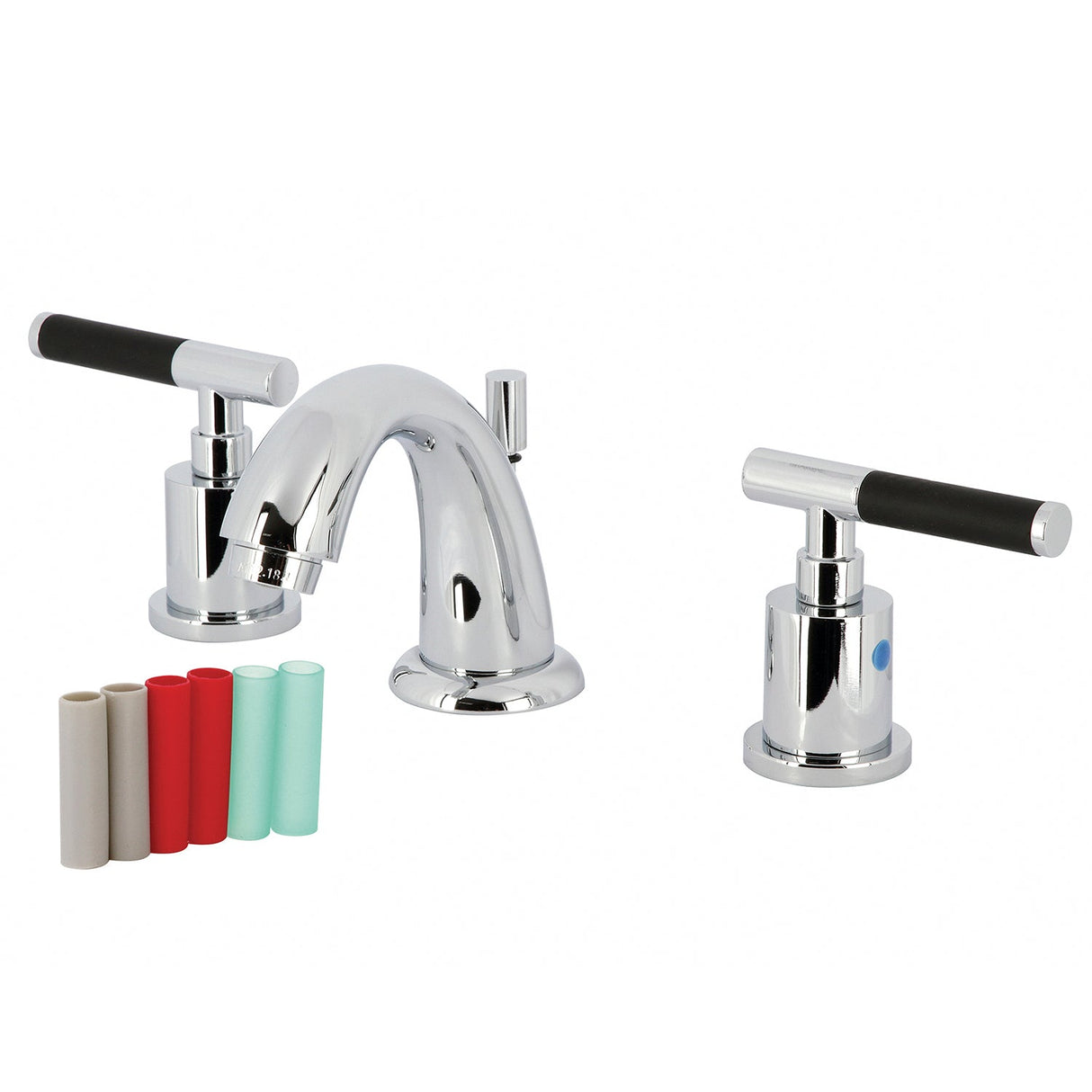 Kaiser KB8911CKL Two-Handle 3-Hole Deck Mount Widespread Bathroom Faucet with Pop-Up Drain, Polished Chrome