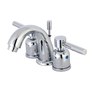 Concord KB8911DL Two-Handle 3-Hole Deck Mount Widespread Bathroom Faucet with Plastic Pop-Up, Polished Chrome