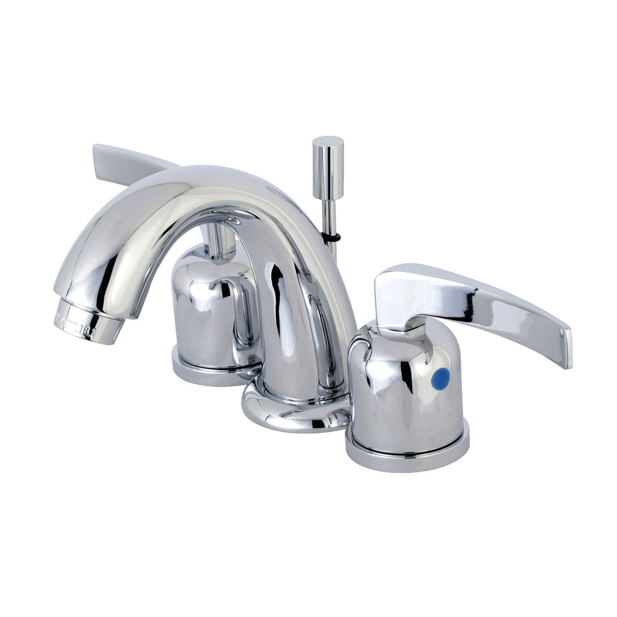 Centurion KB8911EFL Two-Handle 3-Hole Deck Mount Widespread Bathroom Faucet with Plastic Pop-Up, Polished Chrome