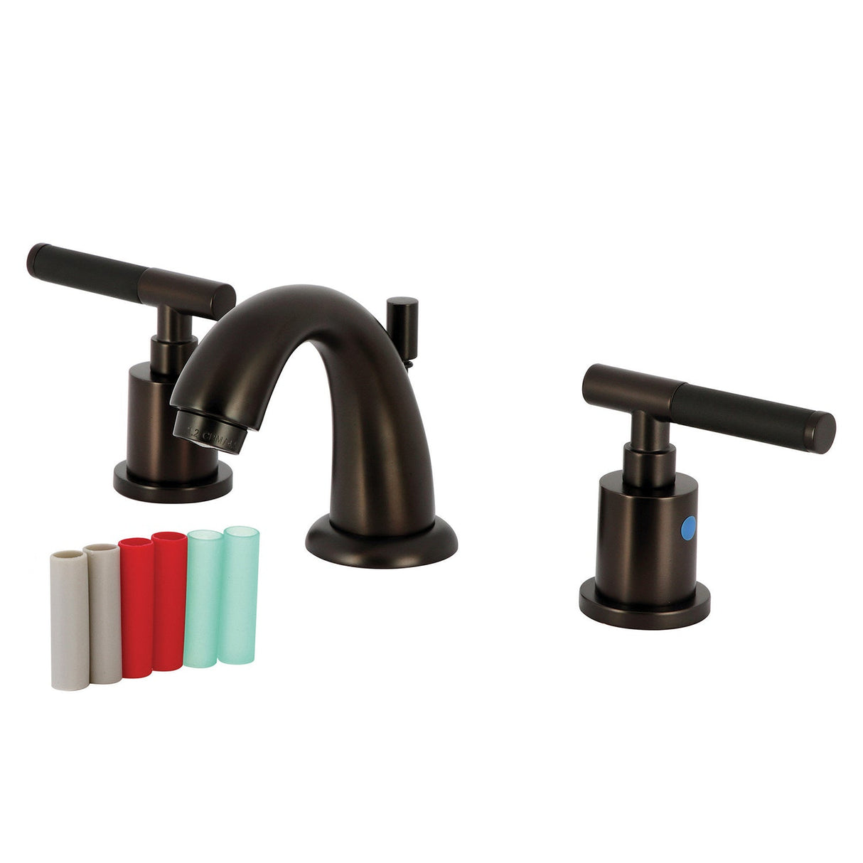 Kaiser KB8915CKL Two-Handle 3-Hole Deck Mount Widespread Bathroom Faucet with Pop-Up Drain, Oil Rubbed Bronze