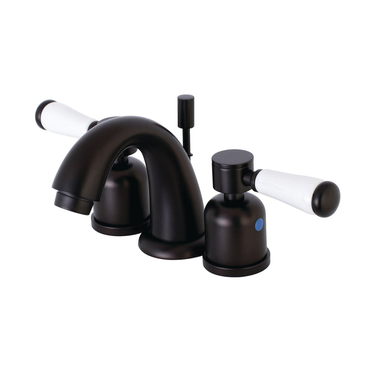 Paris KB8915DPL Two-Handle 3-Hole Deck Mount Widespread Bathroom Faucet with Plastic Pop-Up, Oil Rubbed Bronze