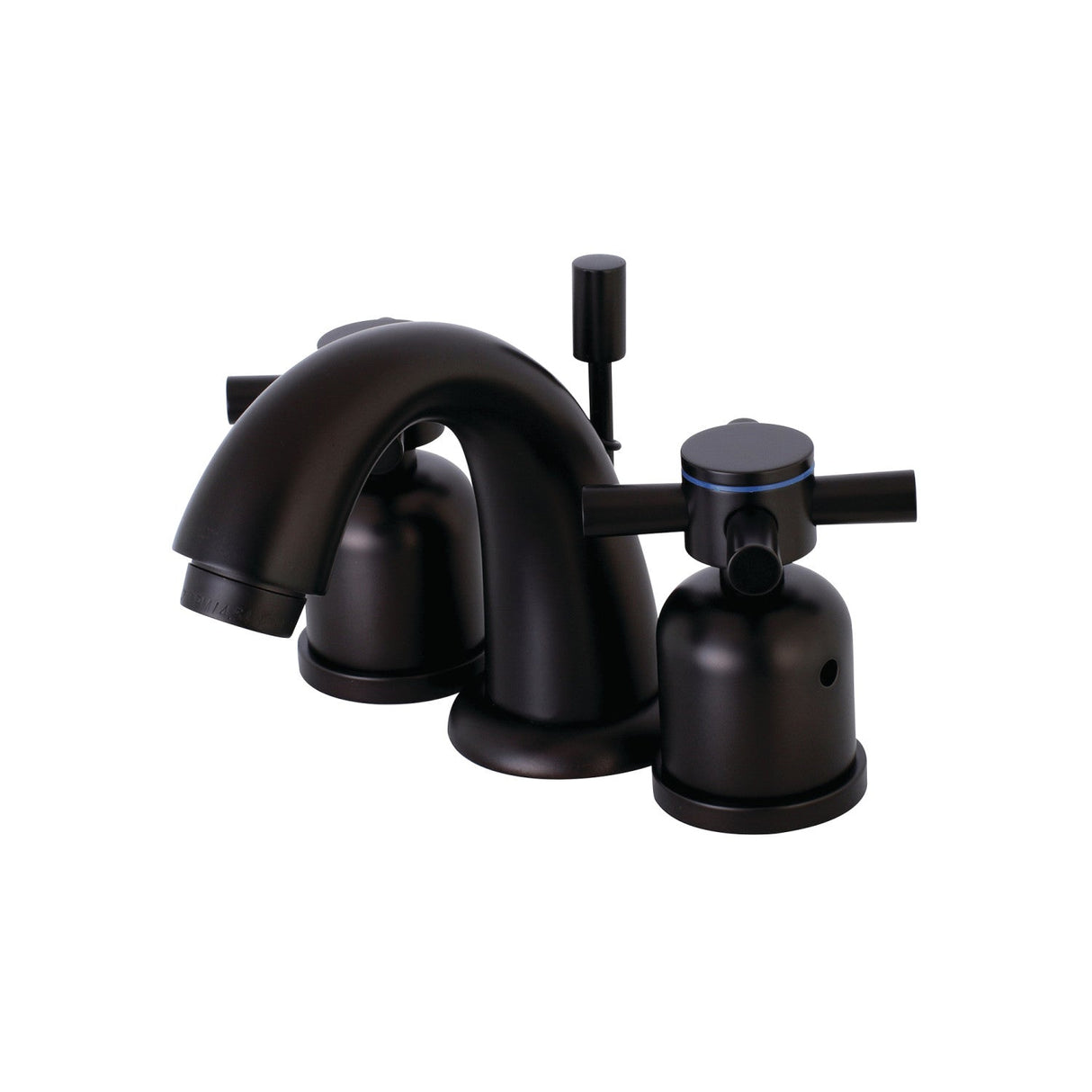 Concord KB8915DX Two-Handle 3-Hole Deck Mount Widespread Bathroom Faucet with Plastic Pop-Up, Oil Rubbed Bronze