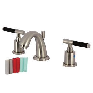 Kaiser KB8918CKL Two-Handle 3-Hole Deck Mount Widespread Bathroom Faucet with Pop-Up Drain, Brushed Nickel