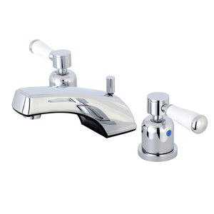 Paris KB8921DPL Two-Handle 3-Hole Deck Mount Widespread Bathroom Faucet with Plastic Pop-Up, Polished Chrome