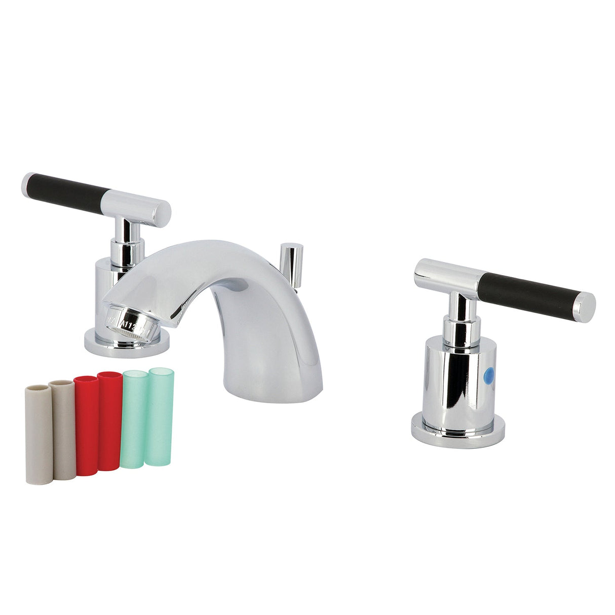 Kaiser KB8951CKL Two-Handle 3-Hole Deck Mount Mini-Widespread Bathroom Faucet with Pop-Up Drain, Polished Chrome