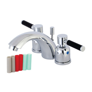 Kaiser KB8951DKL Two-Handle 3-Hole Deck Mount Mini-Widespread Bathroom Faucet with Plastic Pop-Up, Polished Chrome