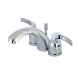 Centurion KB8951EFL Two-Handle 3-Hole Deck Mount Mini-Widespread Bathroom Faucet with Plastic Pop-Up, Polished Chrome