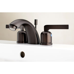 Centurion KB8955EFL Two-Handle 3-Hole Deck Mount Mini-Widespread Bathroom Faucet with Plastic Pop-Up, Oil Rubbed Bronze