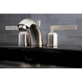 Centurion KB8958EFL Two-Handle 3-Hole Deck Mount Mini-Widespread Bathroom Faucet with Plastic Pop-Up, Brushed Nickel
