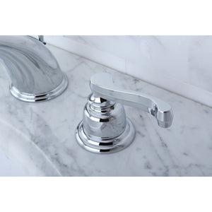 Royale KB8961FL Two-Handle 3-Hole Deck Mount Widespread Bathroom Faucet with Plastic Pop-Up, Polished Chrome