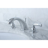 Royale KB8961FL Two-Handle 3-Hole Deck Mount Widespread Bathroom Faucet with Plastic Pop-Up, Polished Chrome