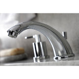 Serena KB8961SVL Two-Handle 3-Hole Deck Mount Widespread Bathroom Faucet with Pop-Up Drain, Polished Chrome
