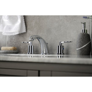 Serena KB8961SVL Two-Handle 3-Hole Deck Mount Widespread Bathroom Faucet with Pop-Up Drain, Polished Chrome