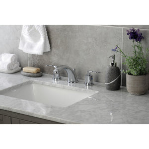 Serena KB8961SVL Two-Handle 3-Hole Deck Mount Widespread Bathroom Faucet with Pop-Up Drain, Polished Chrome