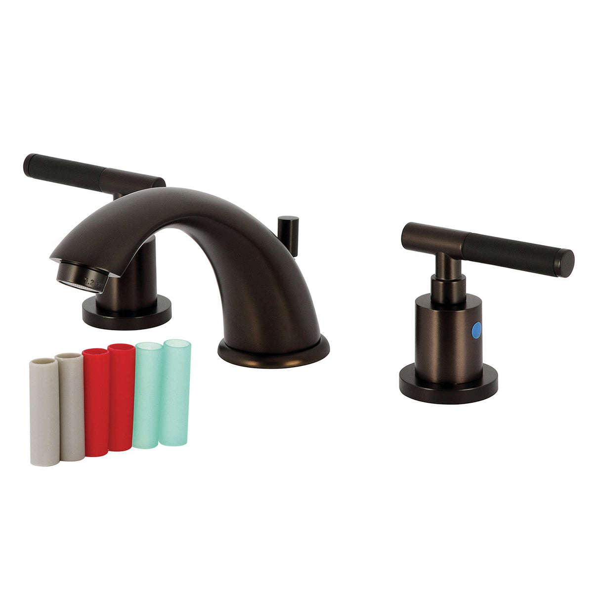 Kaiser KB8965CKL Two-Handle 3-Hole Deck Mount Widespread Bathroom Faucet with Pop-Up Drain, Oil Rubbed Bronze